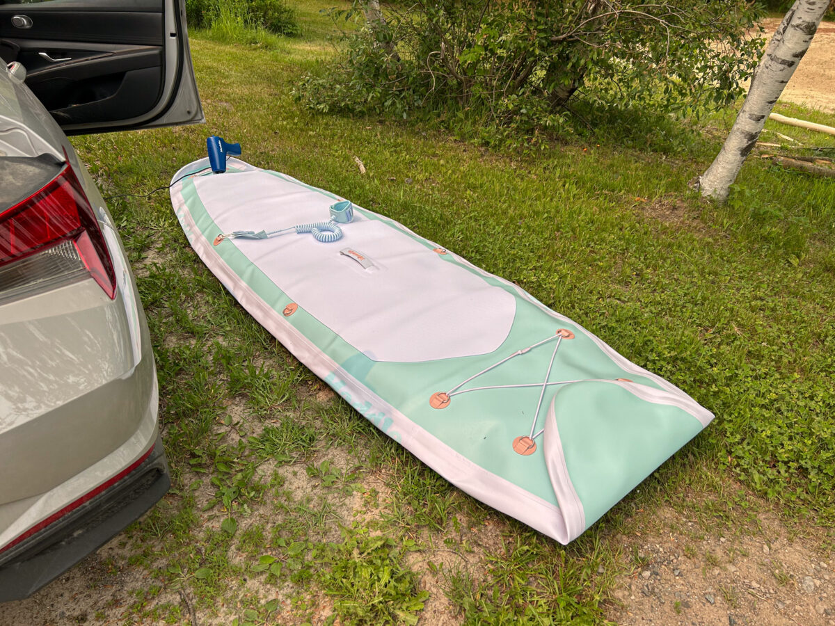 image of Maddle Optimist paddleboard being inflated